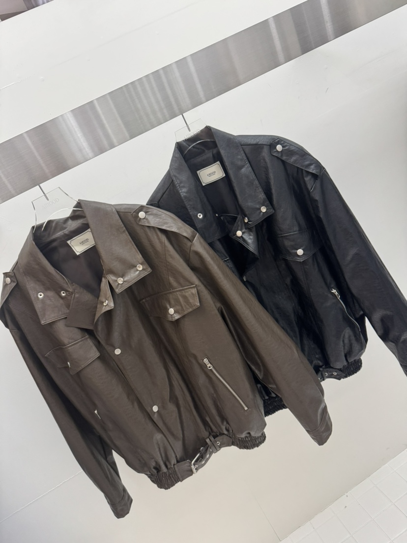 AMOOD東大門代購女士新品休閑人氣真品推薦熱賣26春夏夾克皮革AMOOD夾克