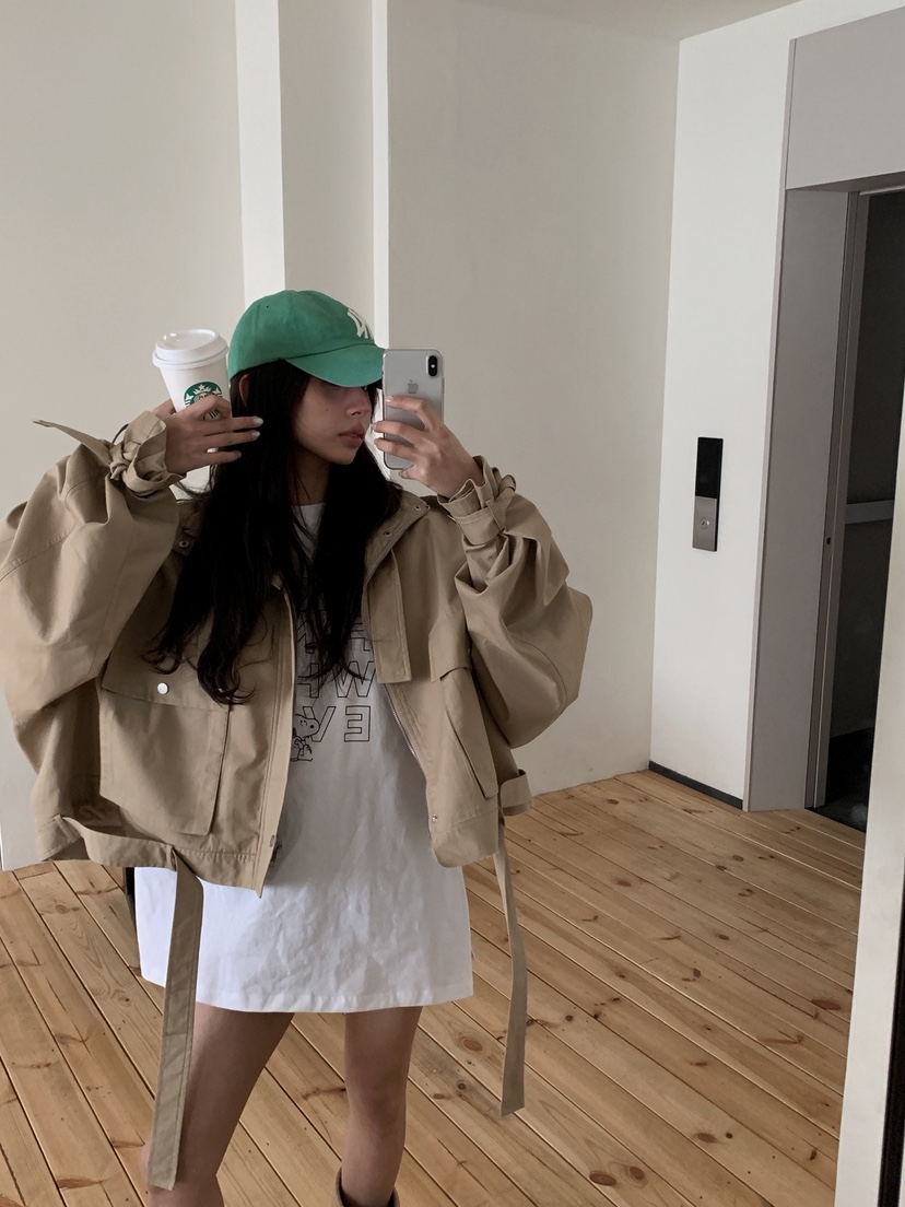 OURWAVE/OUR ROOM東大門代購女士新款真品推薦夾克含腰帶Our Wave/Our Room夾克