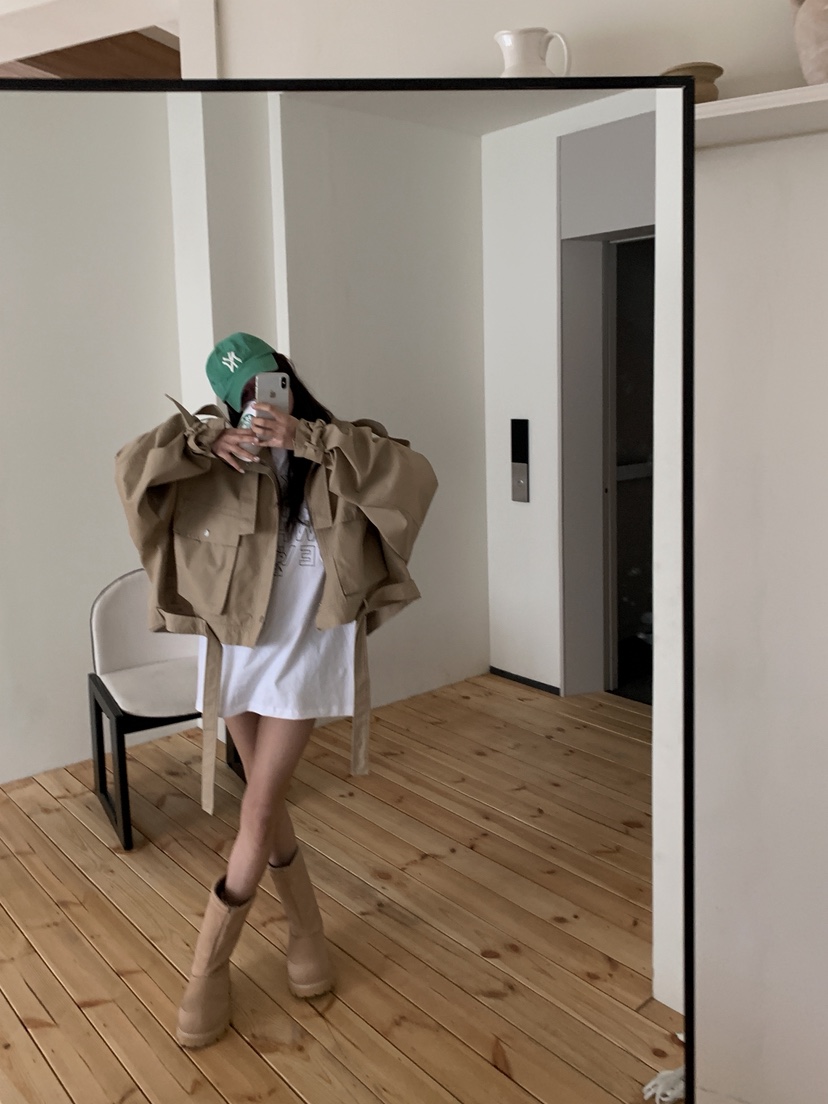 OURWAVE/OUR ROOM東大門代購女士新款真品推薦夾克含腰帶Our Wave/Our Room夾克