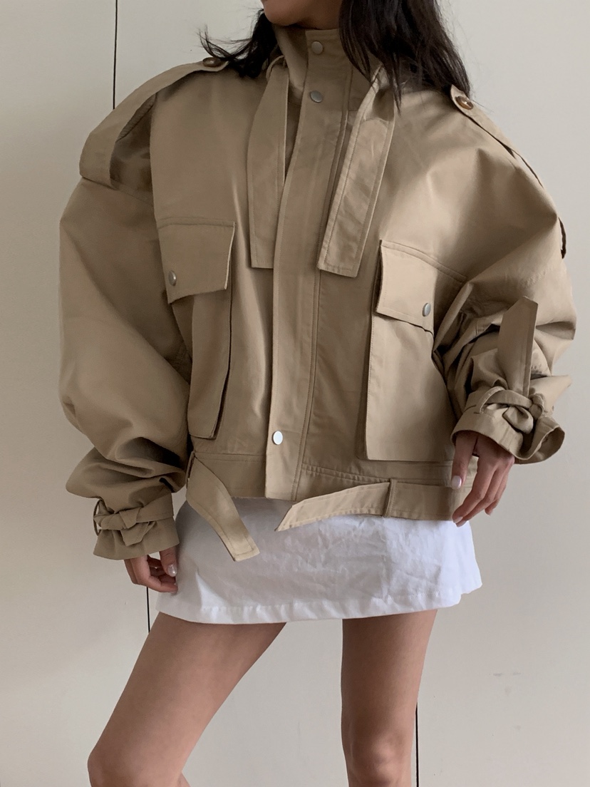 OURWAVE/OUR ROOM東大門代購女士新款真品推薦夾克含腰帶Our Wave/Our Room夾克