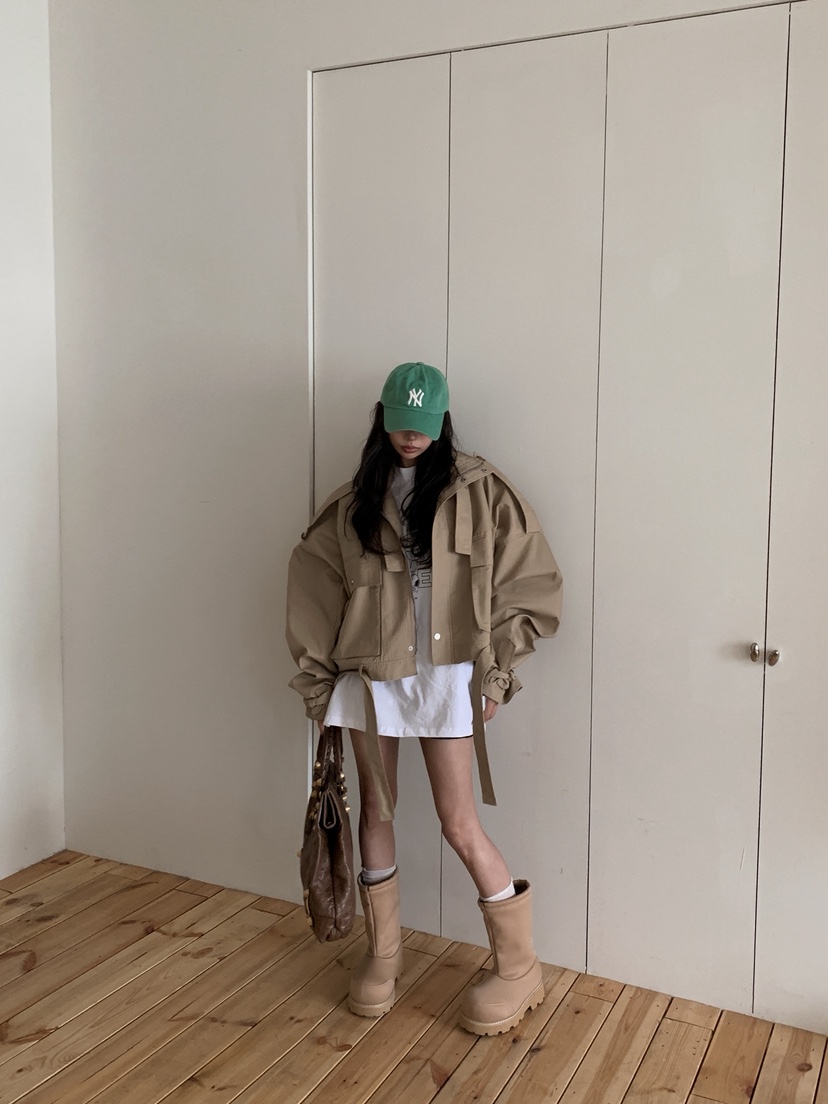 OURWAVE/OUR ROOM東大門代購女士新款真品推薦夾克含腰帶Our Wave/Our Room夾克