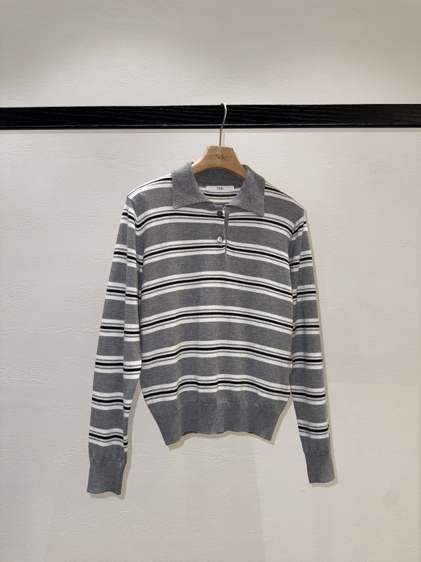 NDE東大門實拍女士新款時尚人氣26春夏真品休閑熱賣針織衫BOHEME_NDE針織衫圖色1