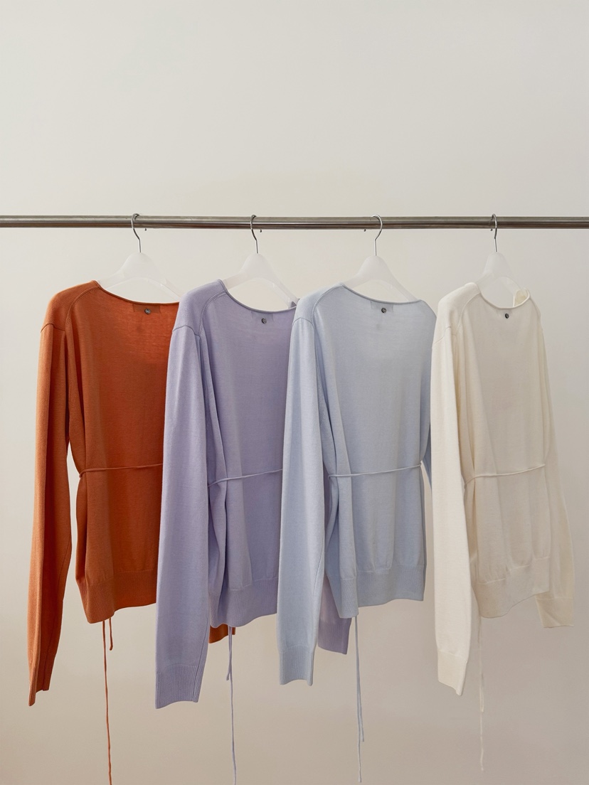 ERUME東大門直郵女士新款人氣職業推薦真品時尚針織衫含腰繩ERUME針織衫