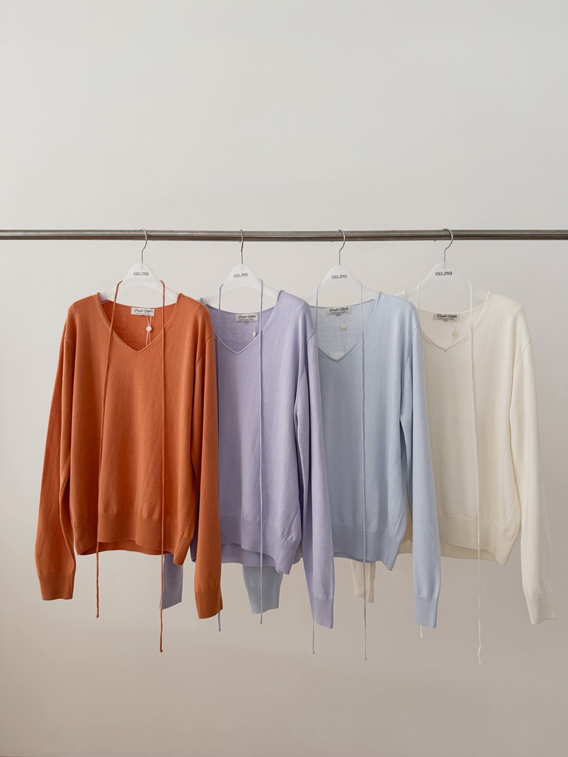 ERUME東大門直郵女士新款人氣職業推薦真品時尚針織衫含腰繩ERUME針織衫