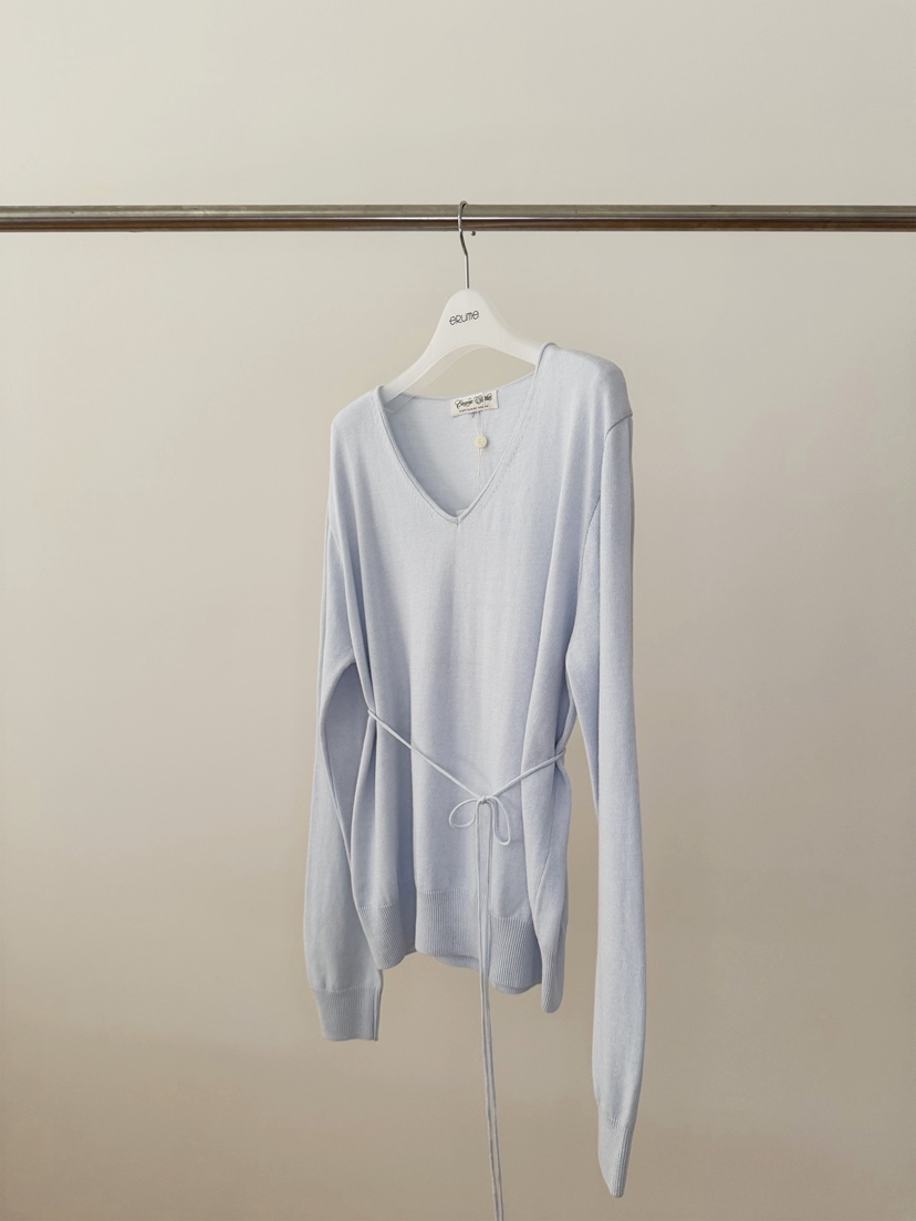 ERUME東大門直郵女士新款人氣職業推薦真品時尚針織衫含腰繩ERUME針織衫圖色3