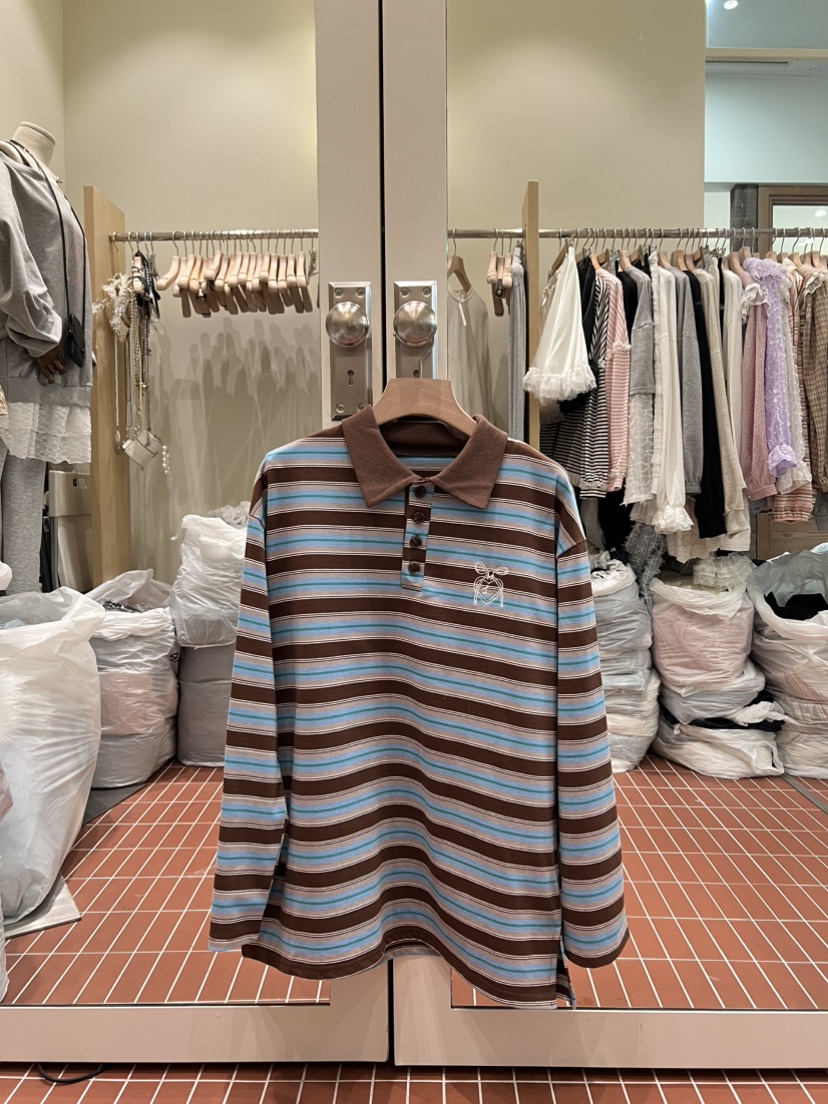 BE&amp;BE東大門代購女裝新款時尚熱賣推薦休閑職業長袖T恤BE&be長袖T恤圖色2