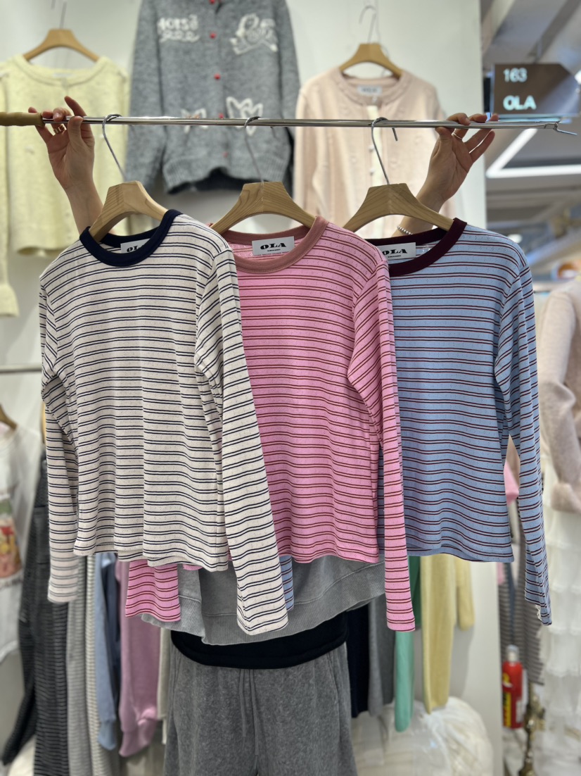 OLA東大門代購女士新款26春夏人氣時尚熱賣職業休閑長袖T恤mellor/OLA長袖T恤