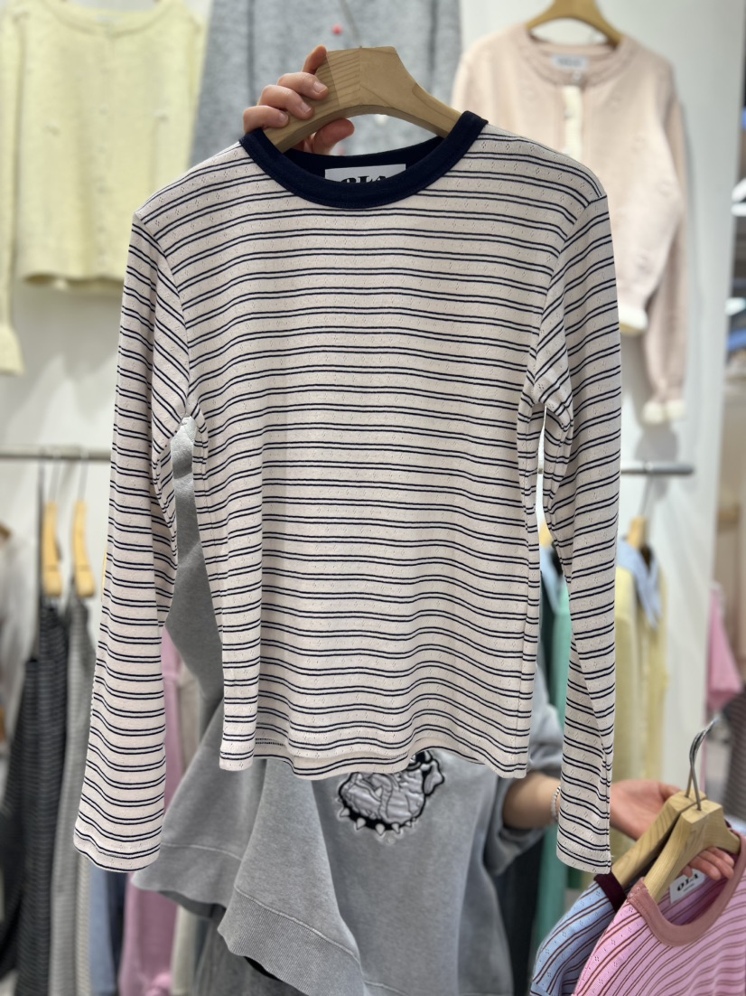 OLA東大門代購女士新款26春夏人氣時尚熱賣職業休閑長袖T恤mellor/OLA長袖T恤圖色1