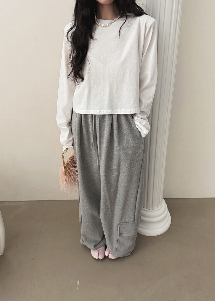 AMOOD韓國代購女士新品休閑時尚熱賣真品人氣26春夏長袖T恤AMOOD長袖T恤