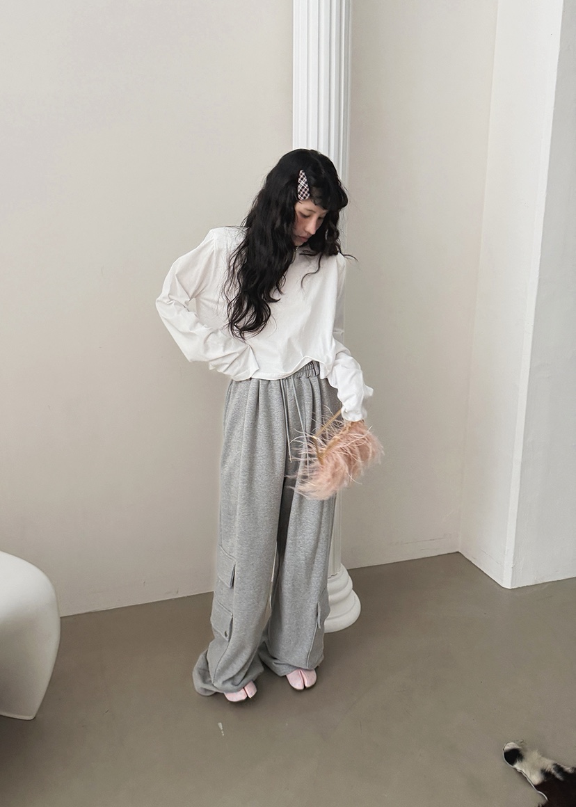 AMOOD韓國代購女士新品休閑時尚熱賣真品人氣26春夏長袖T恤AMOOD長袖T恤