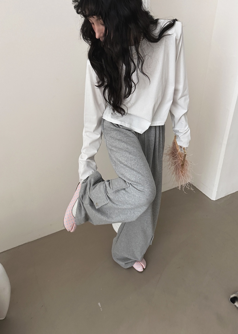 AMOOD韓國代購女士新品休閑時尚熱賣真品人氣26春夏長袖T恤AMOOD長袖T恤