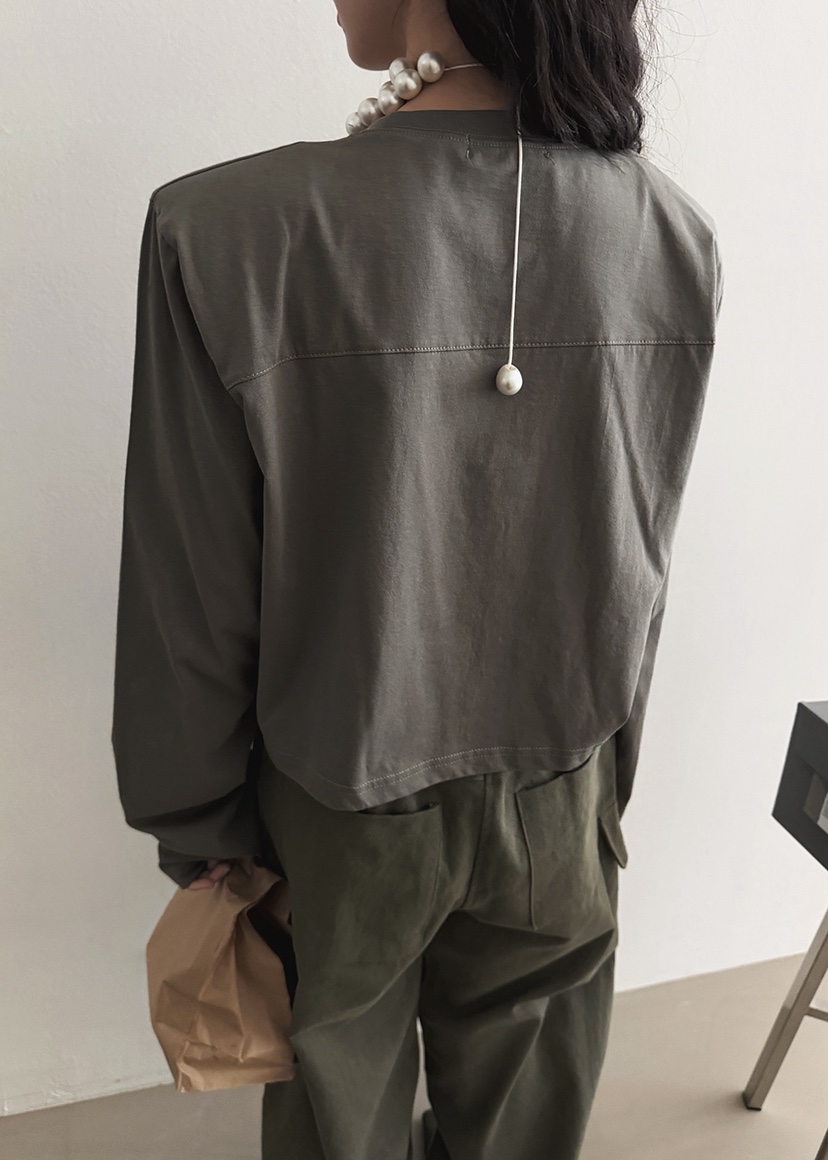 AMOOD韓國代購女士新品休閑時尚熱賣真品人氣26春夏長袖T恤AMOOD長袖T恤