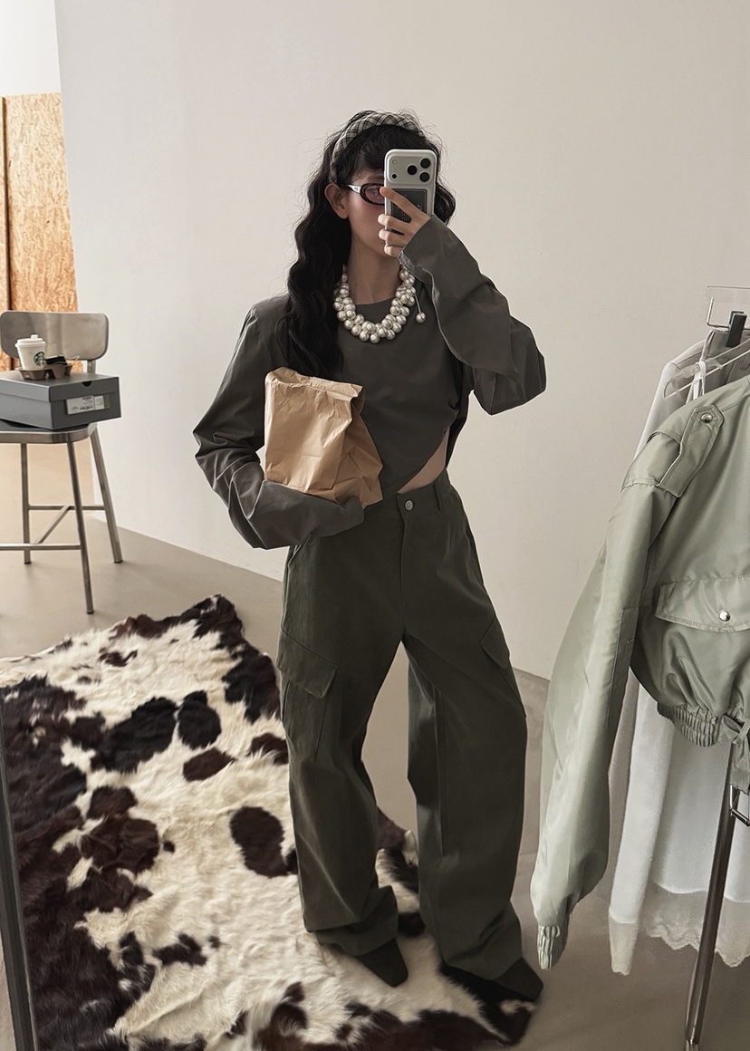 AMOOD韓國代購女士新品休閑時尚熱賣真品人氣26春夏長袖T恤AMOOD長袖T恤