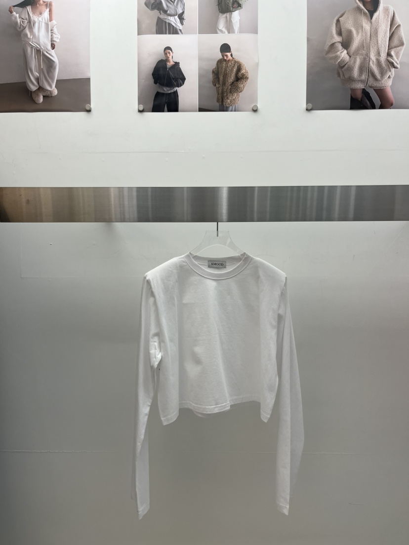 AMOOD韓國代購女士新品休閑時尚熱賣真品人氣26春夏長袖T恤AMOOD長袖T恤圖色1