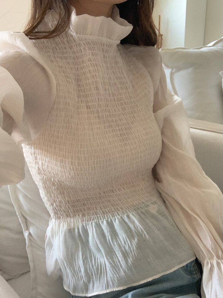 CRONG東大門代購女裝新品熱賣26春夏推薦休閑真品襯衫蕾絲衫CRONG襯衫/蕾絲衫