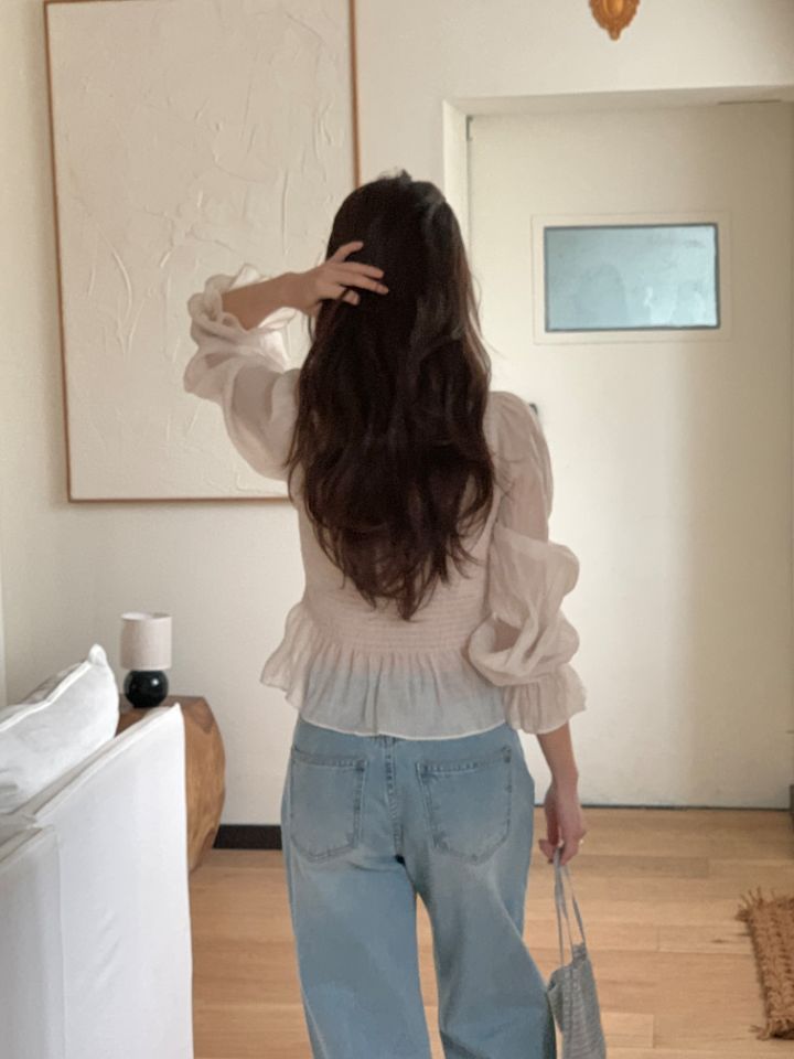 CRONG東大門代購女裝新品熱賣26春夏推薦休閑真品襯衫蕾絲衫CRONG襯衫/蕾絲衫