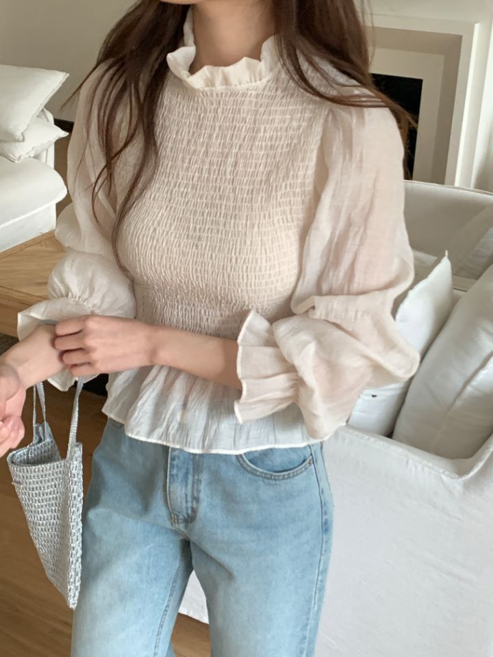 CRONG東大門代購女裝新品熱賣26春夏推薦休閑真品襯衫蕾絲衫CRONG襯衫/蕾絲衫