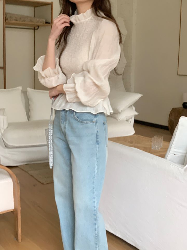 CRONG東大門代購女裝新品熱賣26春夏推薦休閑真品襯衫蕾絲衫CRONG襯衫/蕾絲衫