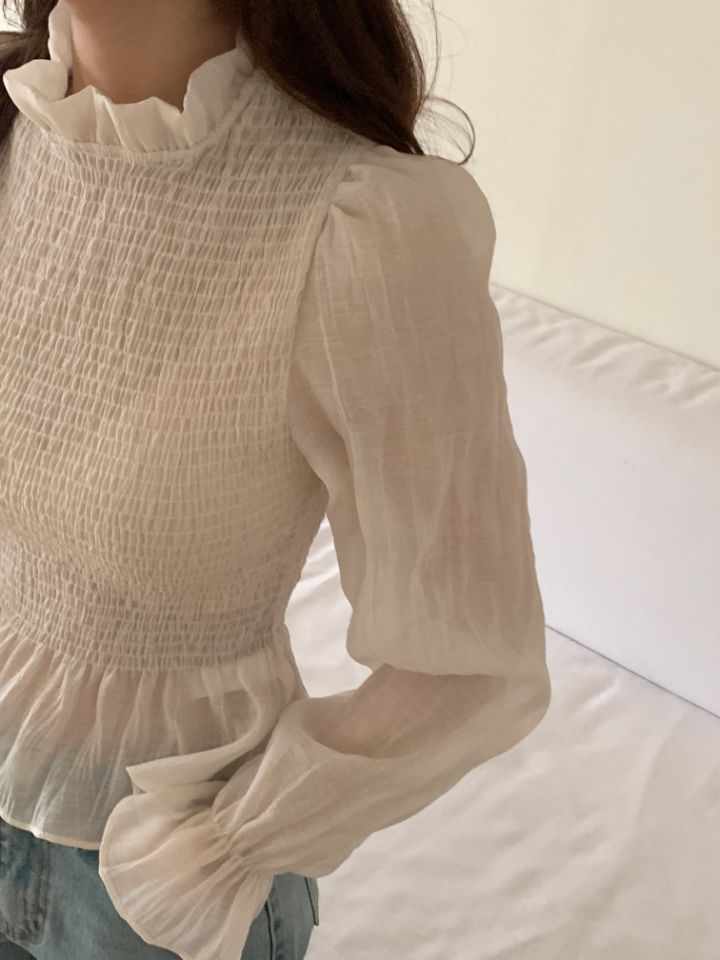 CRONG東大門代購女裝新品熱賣26春夏推薦休閑真品襯衫蕾絲衫CRONG襯衫/蕾絲衫