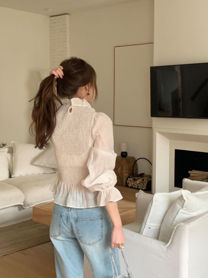 CRONG東大門代購女裝新品熱賣26春夏推薦休閑真品襯衫蕾絲衫CRONG襯衫/蕾絲衫