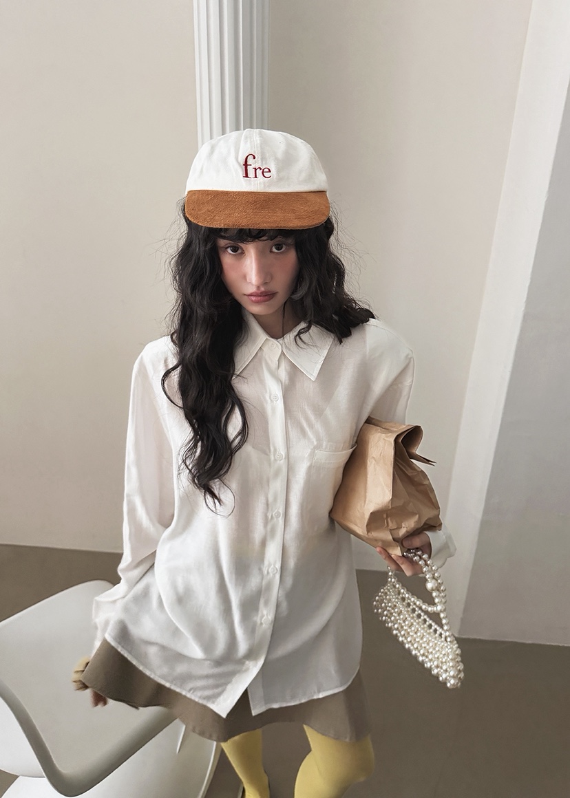 AMOOD東大門直郵女裝新款職業26春夏時尚襯衫蕾絲衫口袋天絲AMOOD襯衫/蕾絲衫