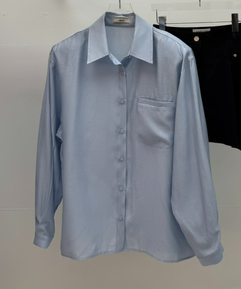 AMOOD東大門直郵女裝新款職業26春夏時尚襯衫蕾絲衫口袋天絲AMOOD襯衫/蕾絲衫圖色3