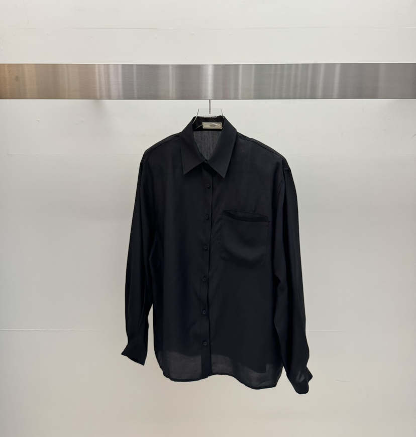 AMOOD東大門直郵女裝新款職業26春夏時尚襯衫蕾絲衫口袋天絲AMOOD襯衫/蕾絲衫圖色4