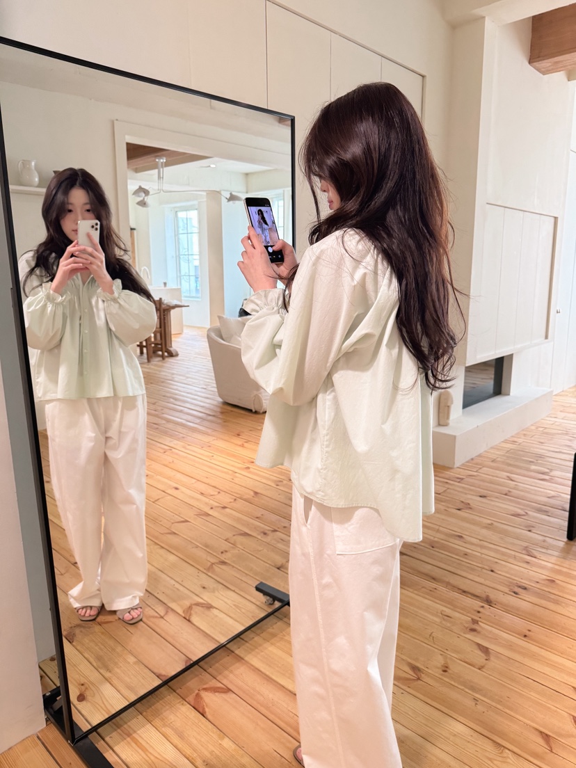 ERUME韓國代購女裝新款真品推薦熱賣職業26春夏襯衫蕾絲衫ERUME襯衫/蕾絲衫