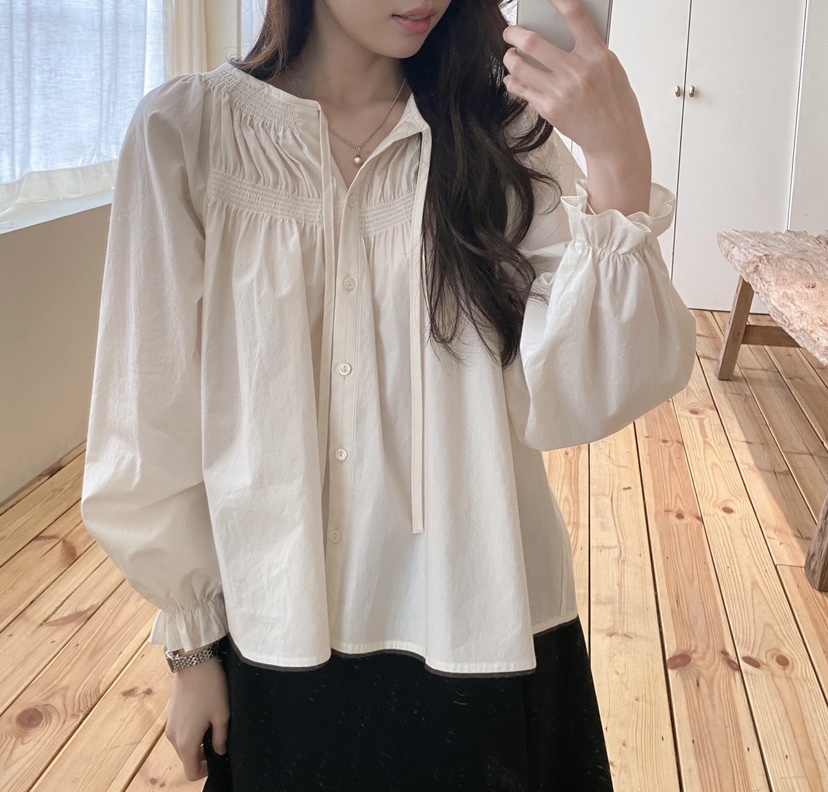 ERUME韓國代購女裝新款真品推薦熱賣職業26春夏襯衫蕾絲衫ERUME襯衫/蕾絲衫