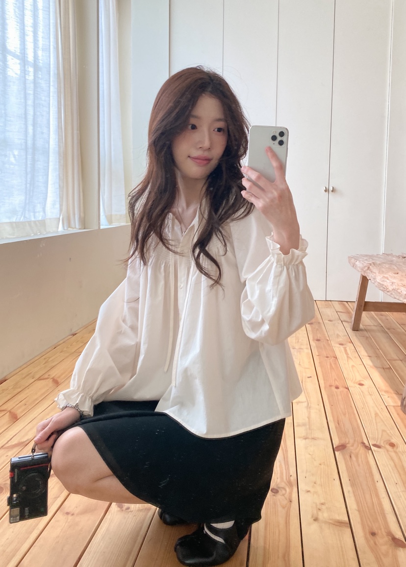 ERUME韓國代購女裝新款真品推薦熱賣職業26春夏襯衫蕾絲衫ERUME襯衫/蕾絲衫