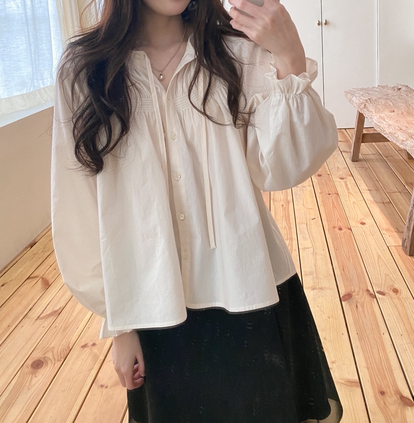 ERUME韓國代購女裝新款真品推薦熱賣職業26春夏襯衫蕾絲衫ERUME襯衫/蕾絲衫