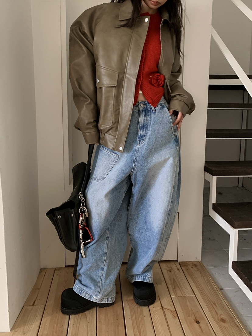 OURWAVE/OUR ROOM東大門代購女士新款休閑職業真品皮衣Our Wave/Our Room皮衣