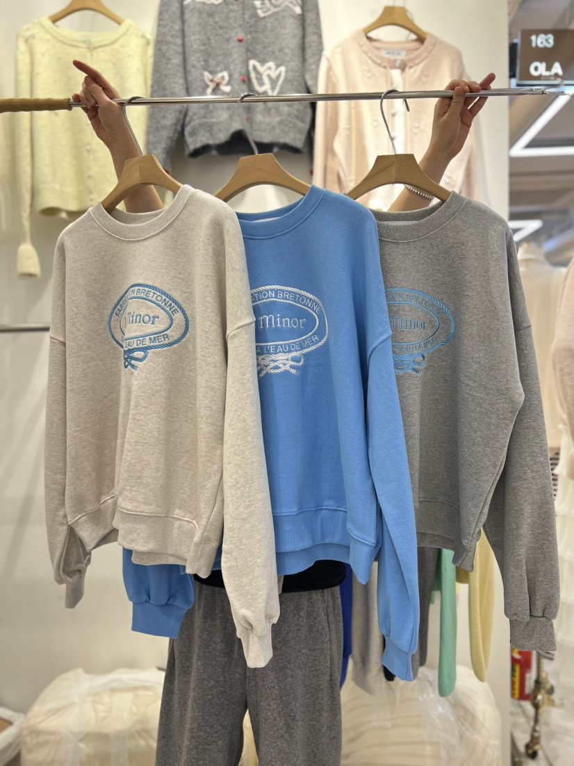 OLA韓國代購女裝新品26春夏推薦職業時尚熱賣休閑真品衛衣mellor/OLA衛衣