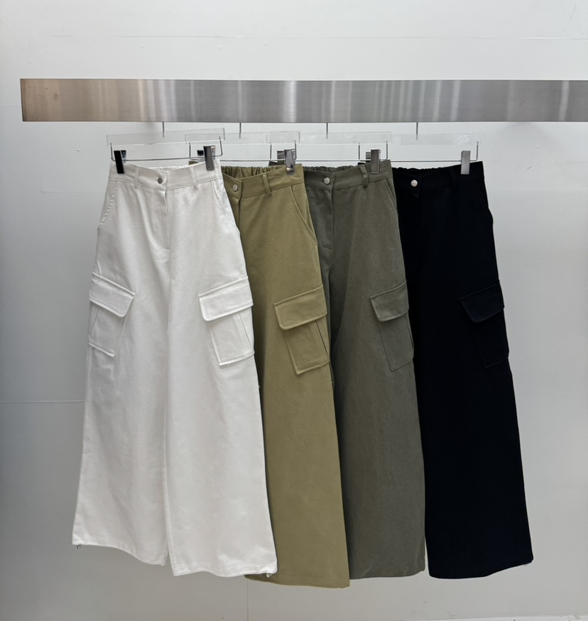 AMOOD韓國直郵女裝新品職業休閑時尚熱賣26春夏休閑褲口袋AMOOD休閑褲