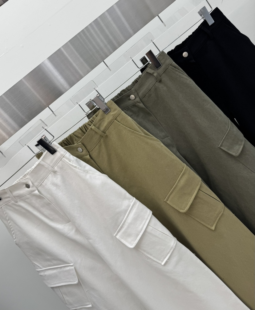 AMOOD韓國直郵女裝新品職業休閑時尚熱賣26春夏休閑褲口袋AMOOD休閑褲