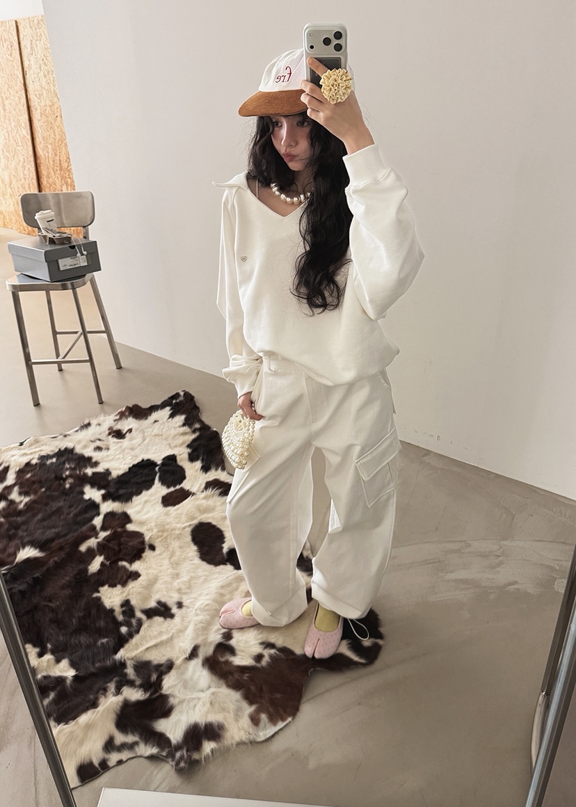 AMOOD韓國直郵女裝新品職業休閑時尚熱賣26春夏休閑褲口袋AMOOD休閑褲