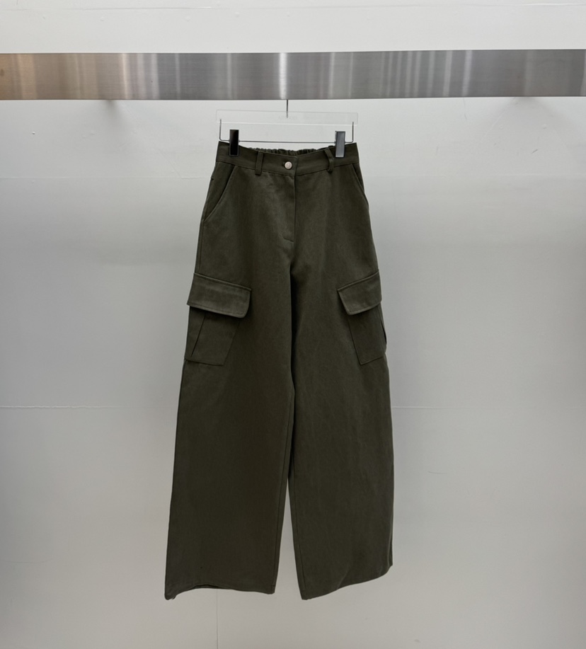 AMOOD韓國直郵女裝新品職業休閑時尚熱賣26春夏休閑褲口袋AMOOD休閑褲圖色3