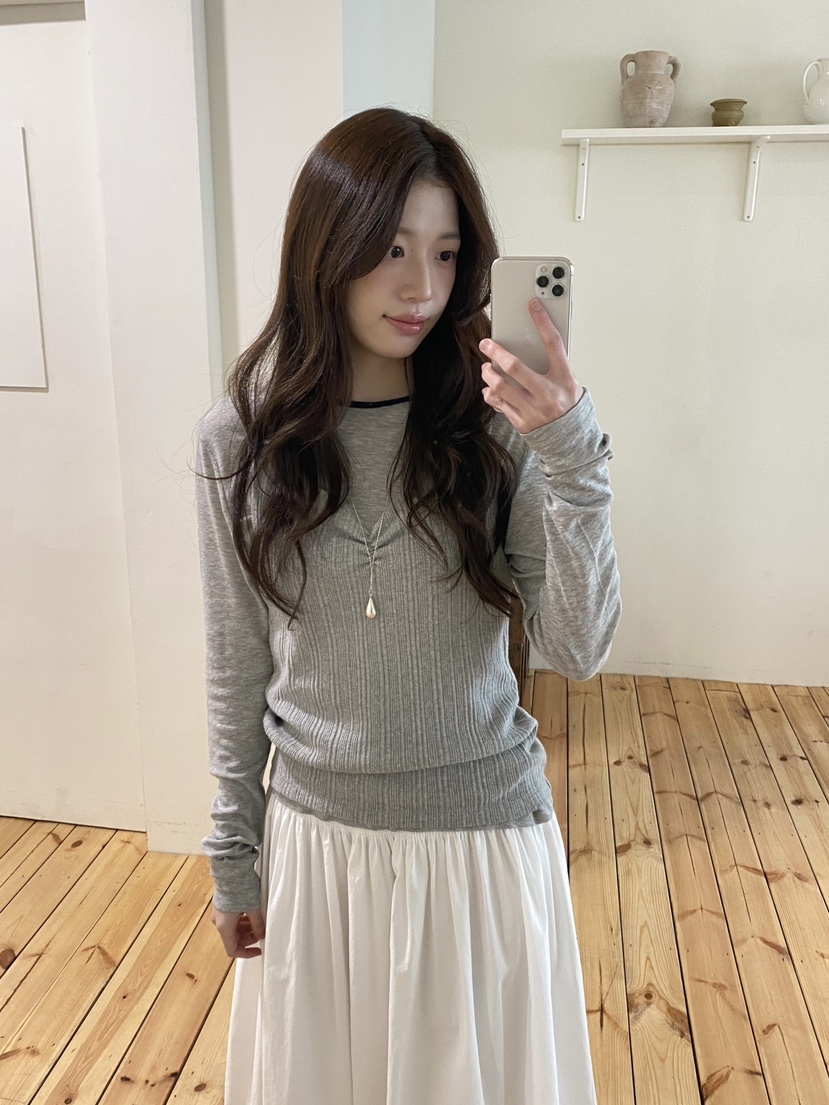 ERUME東大門實拍女裝新款時尚推薦人氣休閑熱賣職業長袖T恤ERUME長袖T恤