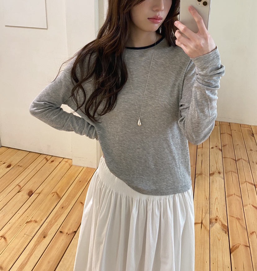 ERUME東大門實拍女裝新款時尚推薦人氣休閑熱賣職業長袖T恤ERUME長袖T恤