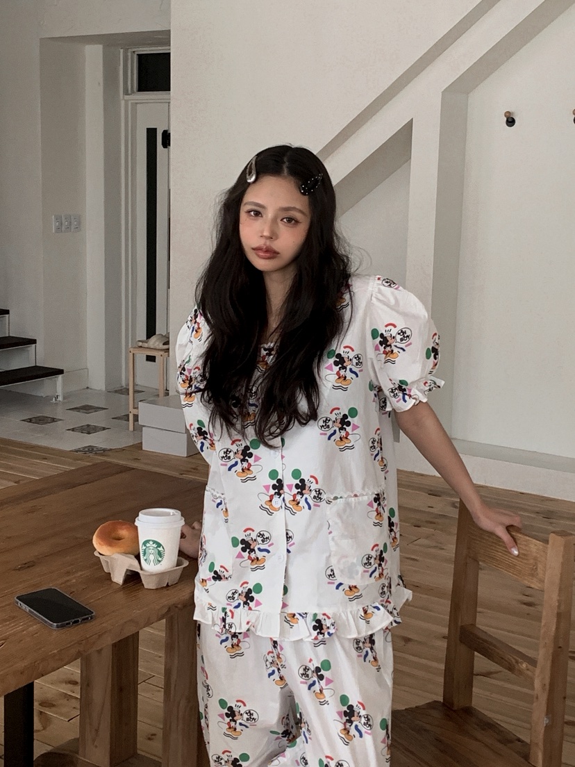 OURWAVE/OUR ROOM韓國代購女裝新款時尚真品休閑睡衣套裝Our Wave/Our Room睡衣