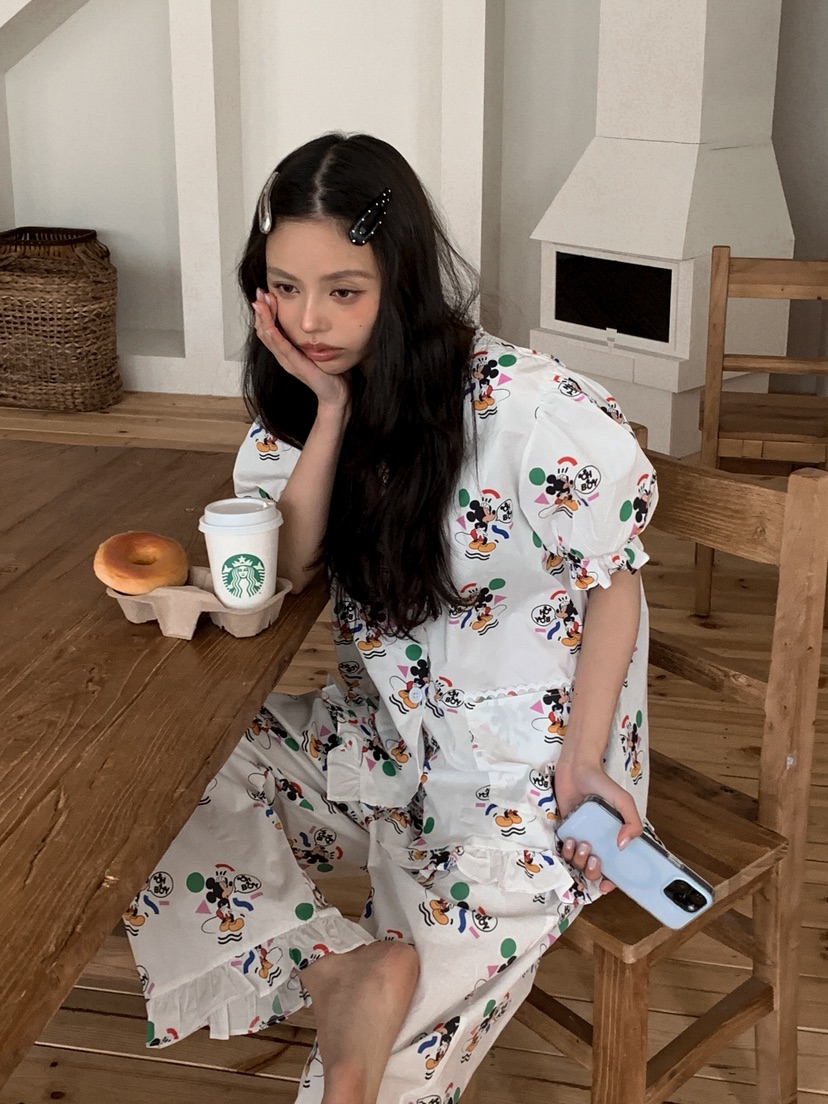 OURWAVE/OUR ROOM韓國代購女裝新款時尚真品休閑睡衣套裝Our Wave/Our Room睡衣