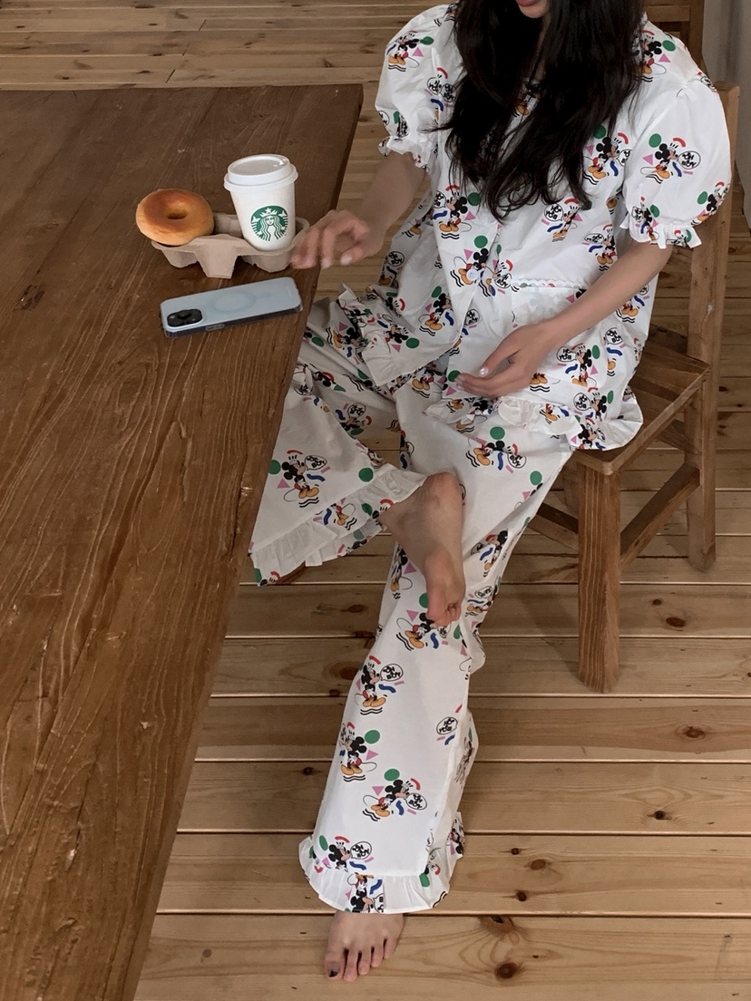 OURWAVE/OUR ROOM韓國代購女裝新款時尚真品休閑睡衣套裝Our Wave/Our Room睡衣