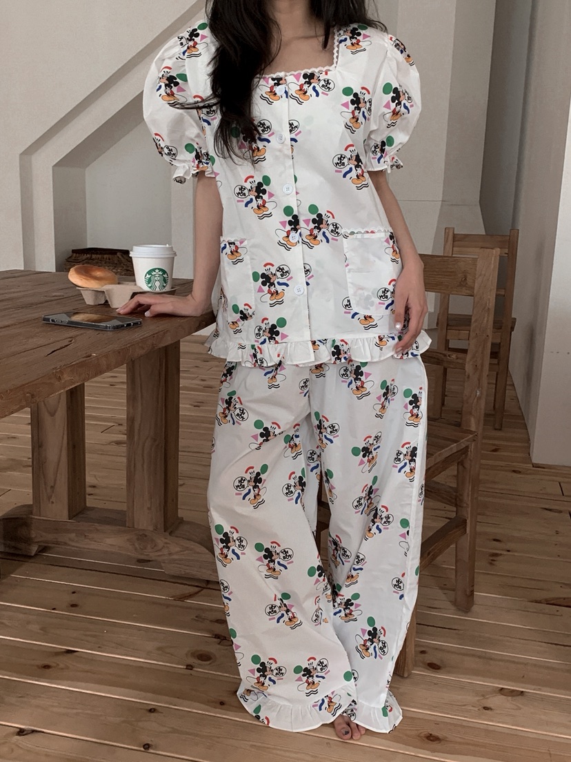 OURWAVE/OUR ROOM韓國代購女裝新款時尚真品休閑睡衣套裝Our Wave/Our Room睡衣圖色1