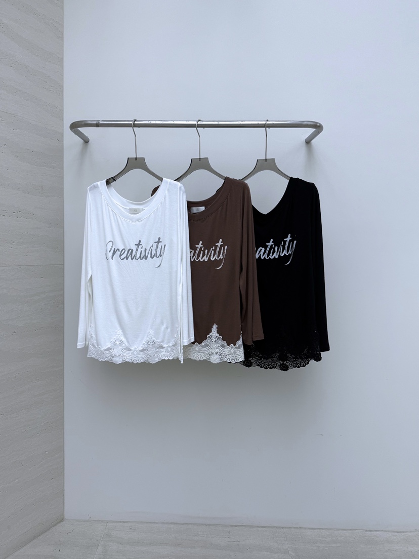 AB韓國直郵女裝新品職業26春夏熱賣推薦休閑人氣真品長袖T恤AB長袖T恤