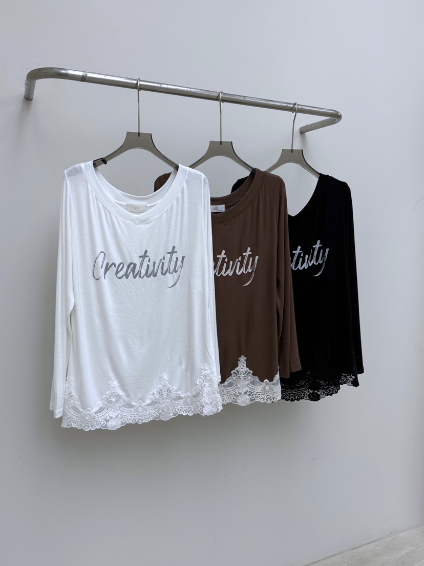 AB韓國直郵女裝新品職業26春夏熱賣推薦休閑人氣真品長袖T恤AB長袖T恤