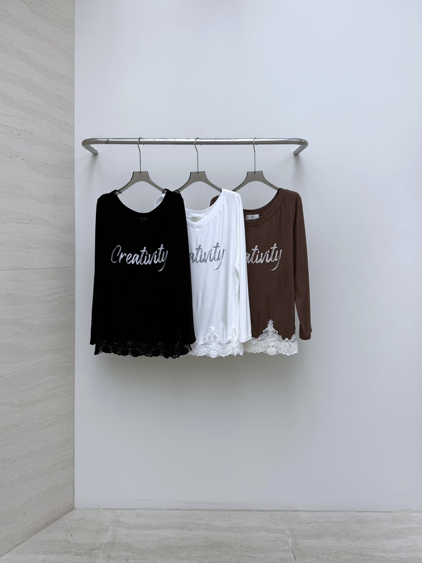 AB韓國直郵女裝新品職業26春夏熱賣推薦休閑人氣真品長袖T恤AB長袖T恤