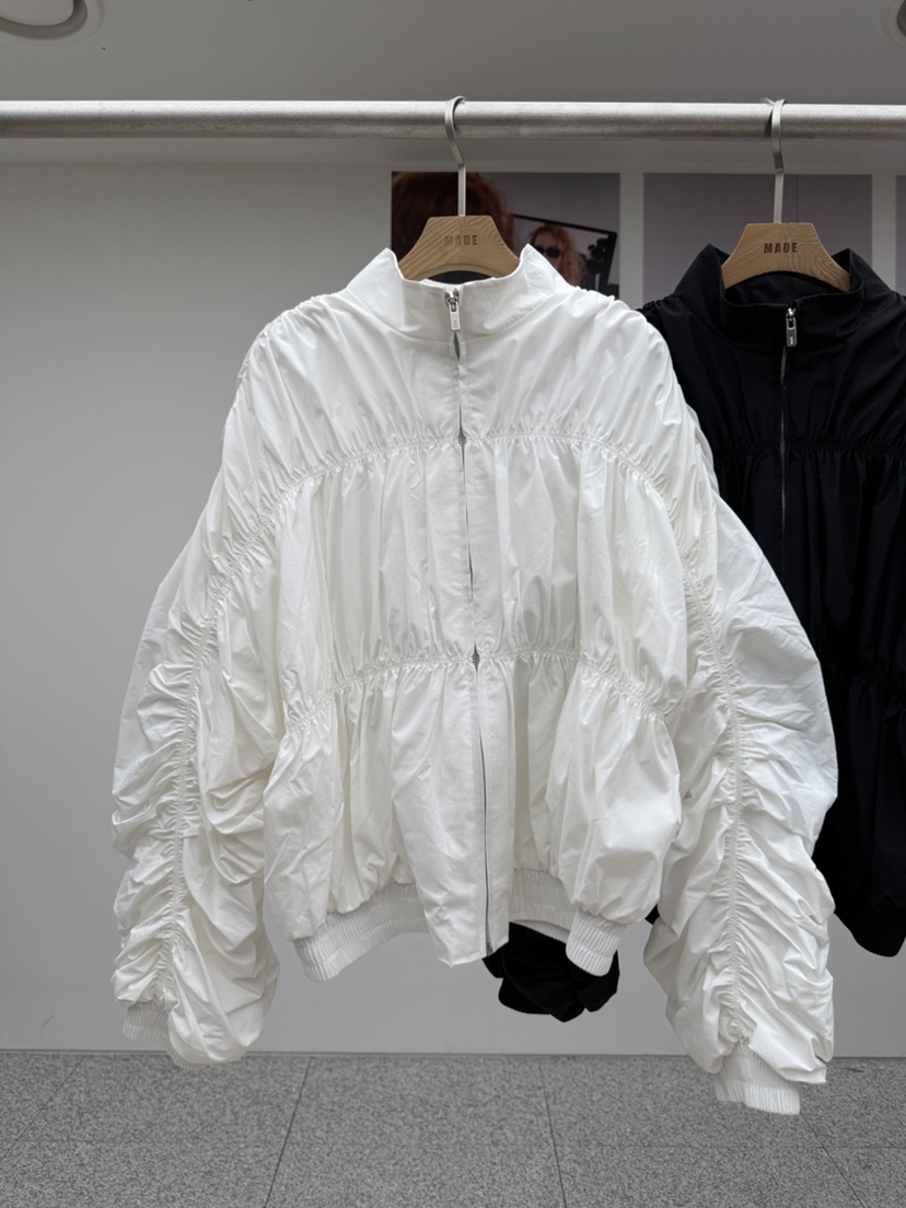 MADE-P韓國直郵女士新品26春夏人氣真品時尚休閑夾克褶皺MADE-P夾克圖色1