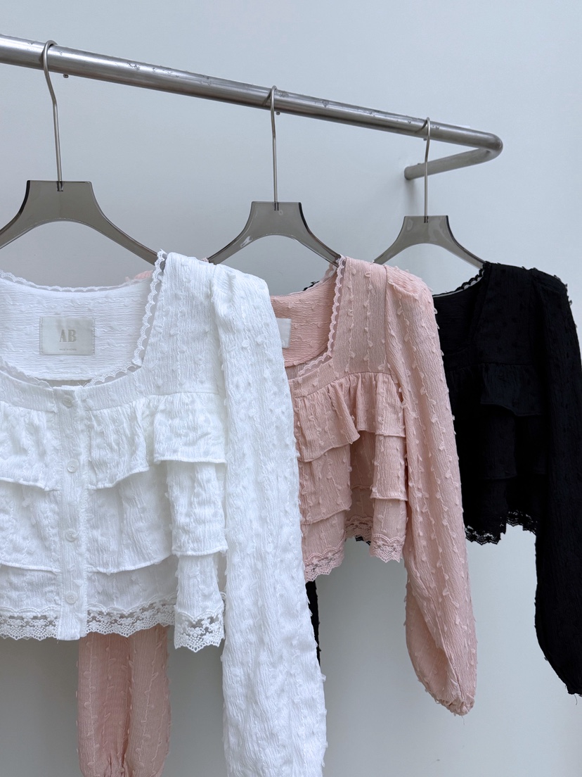 AB東大門實拍女裝新款人氣時尚職業26春夏真品襯衫蕾絲衫AB襯衫/蕾絲衫