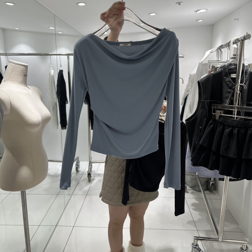 JENNIE韓國直郵女士新品休閑推薦真品人氣時尚26春夏長袖T恤JENNIE/VENEFIT長袖T恤圖色2