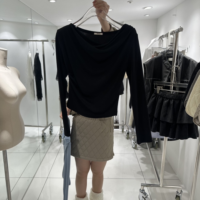 JENNIE韓國直郵女士新品休閑推薦真品人氣時尚26春夏長袖T恤JENNIE/VENEFIT長袖T恤圖色3